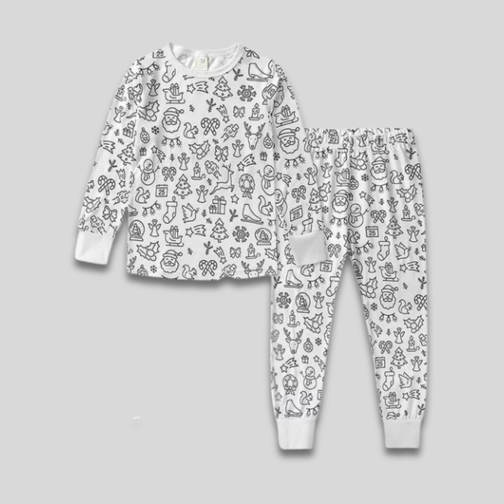 Kids Cozy Christmas Pajama Set - Long Sleeve Two Piece
