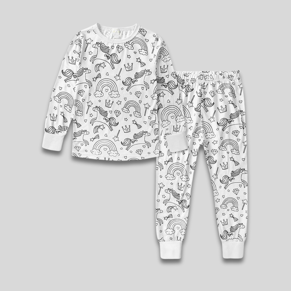 Kids Cozy Christmas Pajama Set - Long Sleeve Two Piece