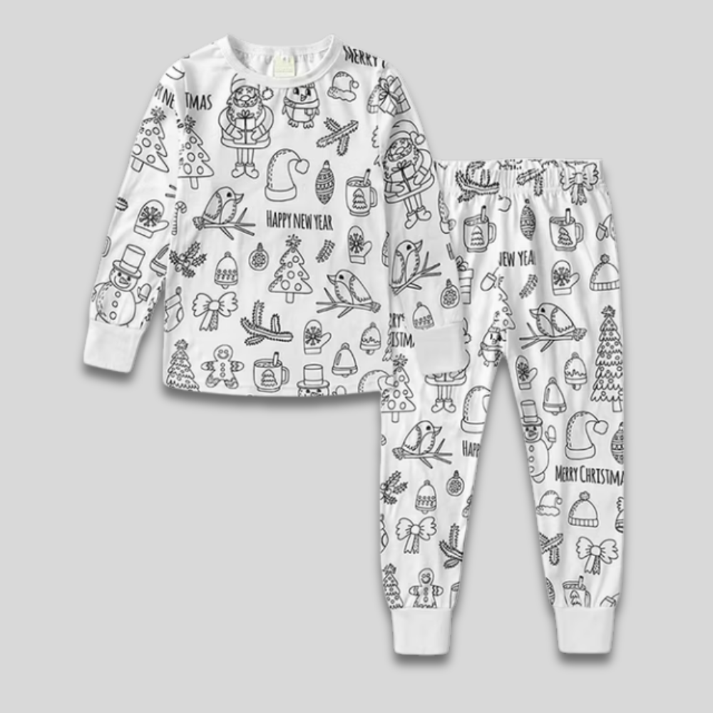 Kids Cozy Christmas Pajama Set - Long Sleeve Two Piece