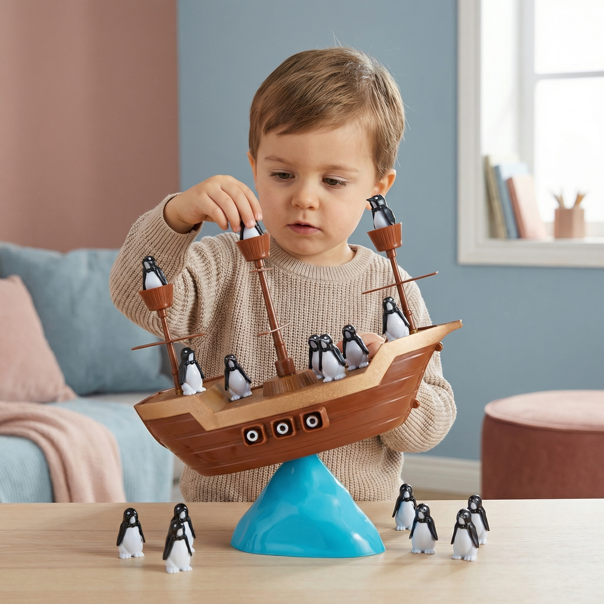Penguin Pirate Balancing Game Educational Toy