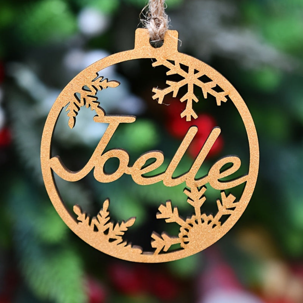 Personalized Christmas Ornaments  Wooden Name Decoration