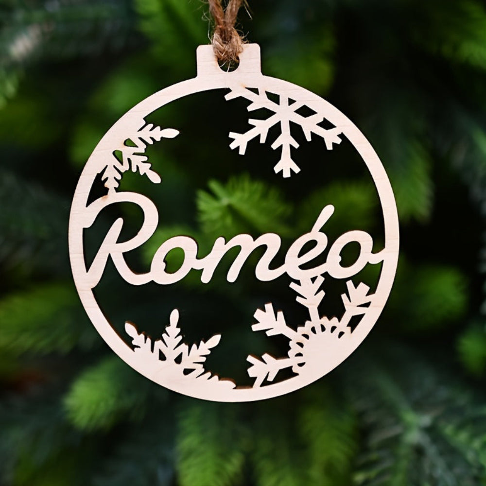 Personalized Christmas Ornaments  Wooden Name Decoration