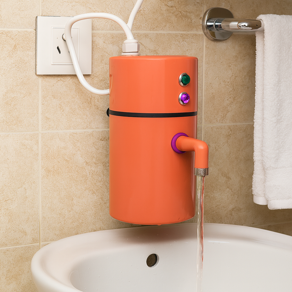 Portable Instant Water Heater Bathroom Kitchen Sink Use