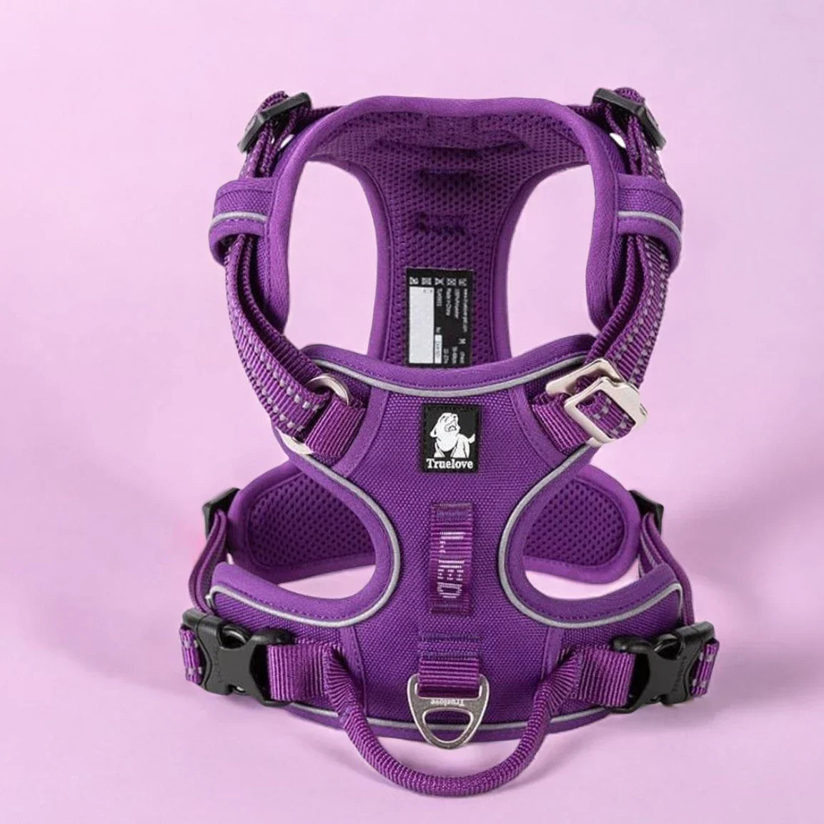 Reflective Nylon Dog Harness - Adjustable No-Pull Pet Vest with Padded Safety Straps for Small to Large Dogs - Night Visibility Walking Gear