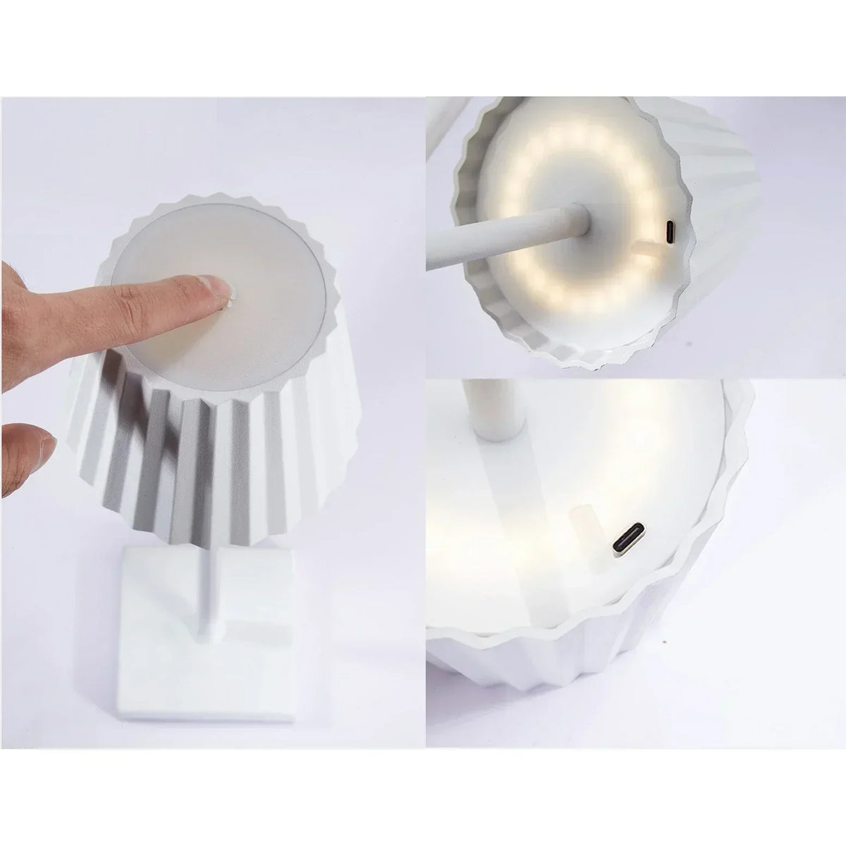 Arlo Wireless Table Lamp | Touch Control & USB Charging for Living Room