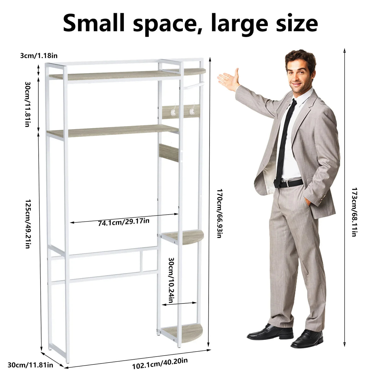 Over Toilet and Washing Machine Storage Rack Organiser