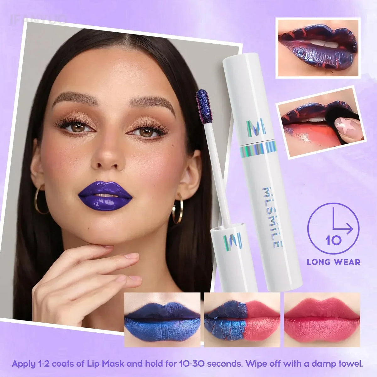 Peel-Off Lip Stain 4ml – Waterproof Long-Lasting Matte Liquid Lip Tint in 10 Shades