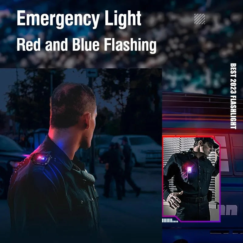 USB Rechargeable EDC Tactical Flashlight -Mini Portable Light for Outdoor Camping Hiking Emergency Running