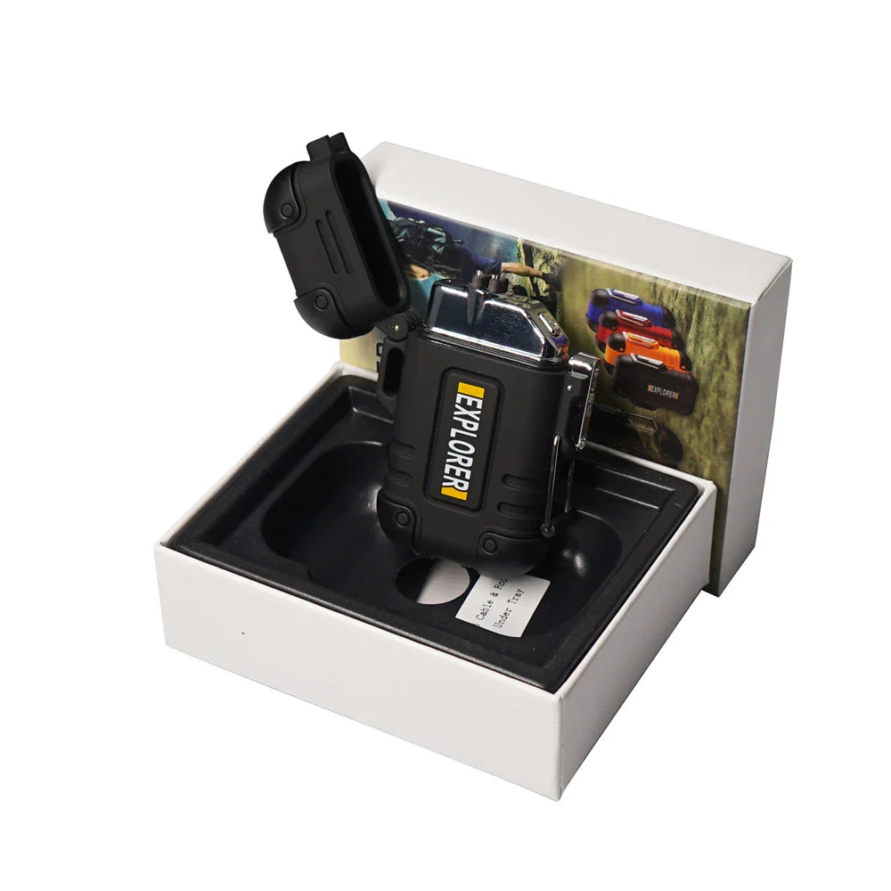 Portable Outdoor Waterproof Dual Arc USB Charging Lighter