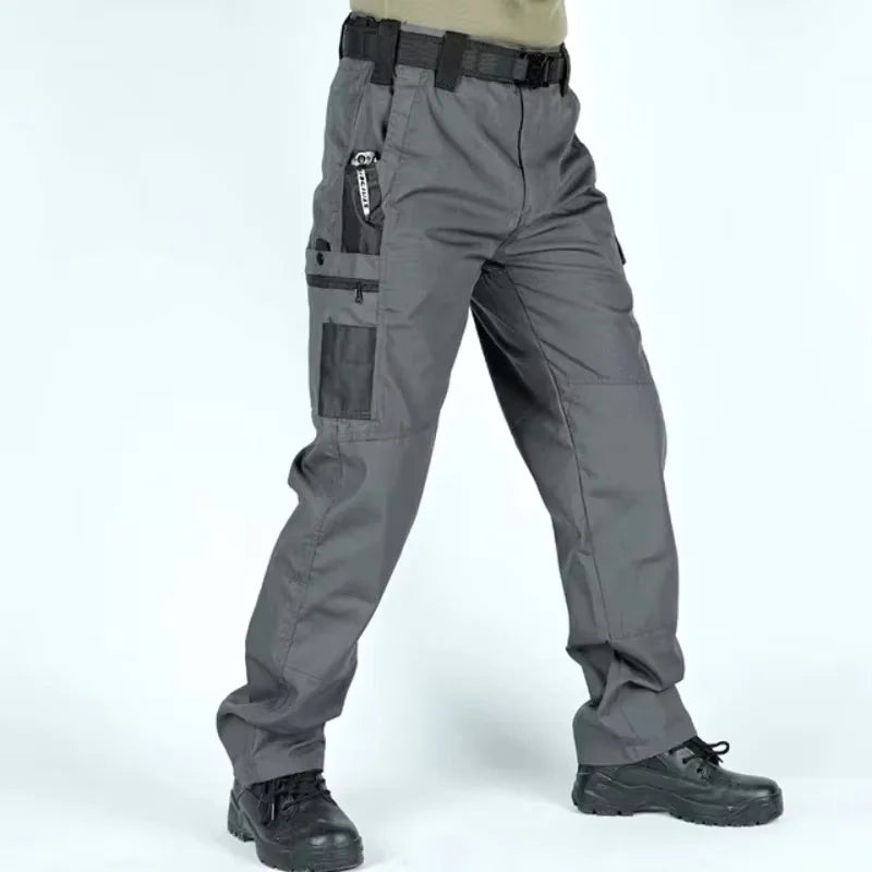 Men's Multi-Pocket Cargo Work Pants – Waterproof Outdoor Hiking Trousers, S–XXXL