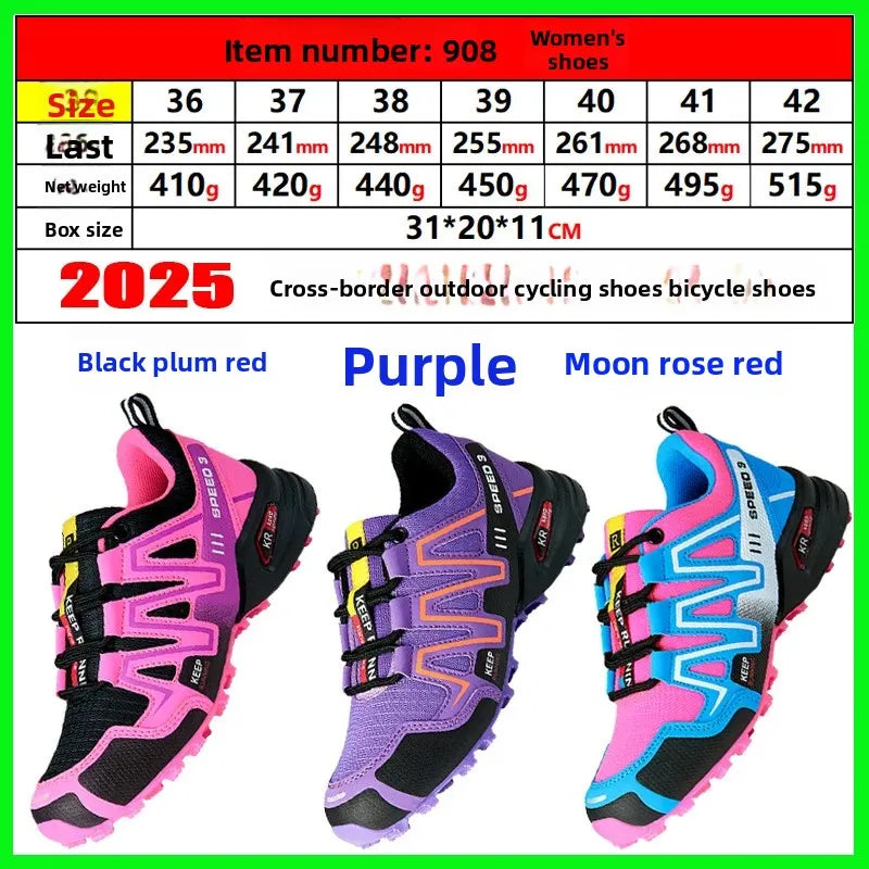Outdoor Cycling & Hiking Shoes – Breathable Rubber Sole, Lightweight Mountain Climbing Sneakers for Running & Sports