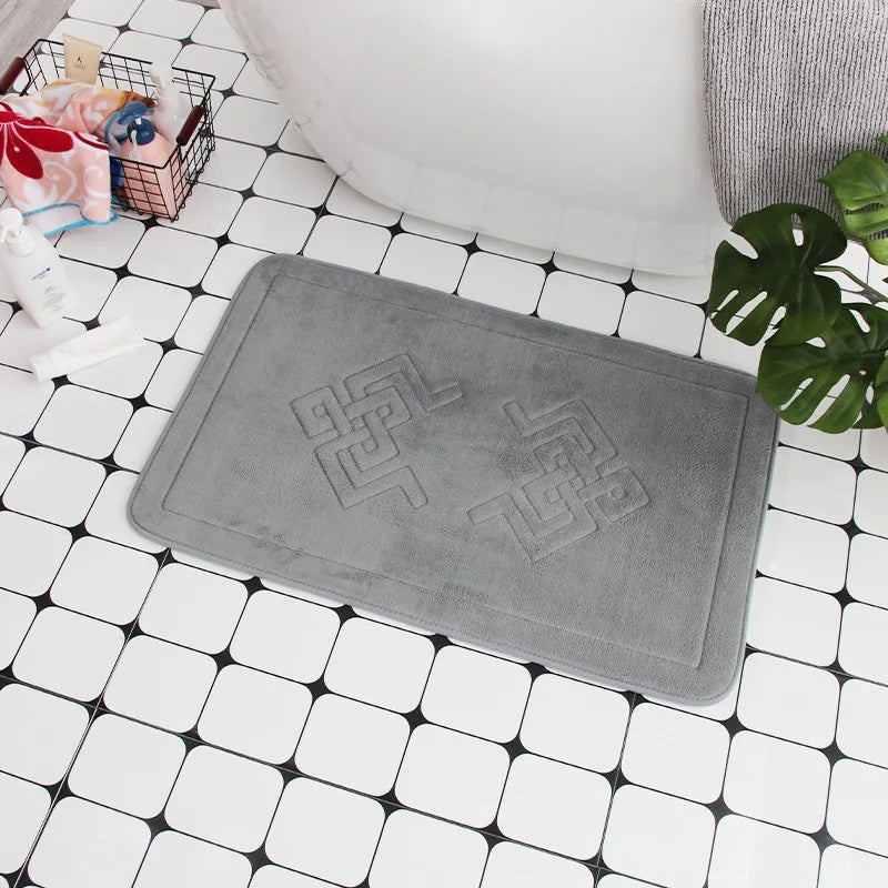 Geometric Embossed Non-Slip Bath Mat