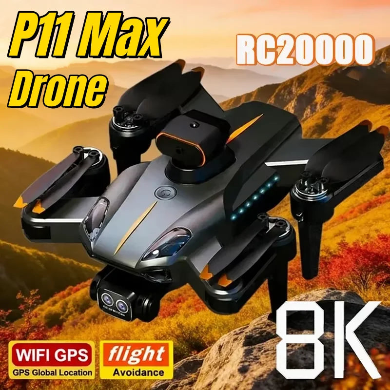 Professional GPS Drone with 8K HD Dual Camera - Brushless Motor Quadcopter with 5G Aerial FPV Obstacle Avoidance for Photography
