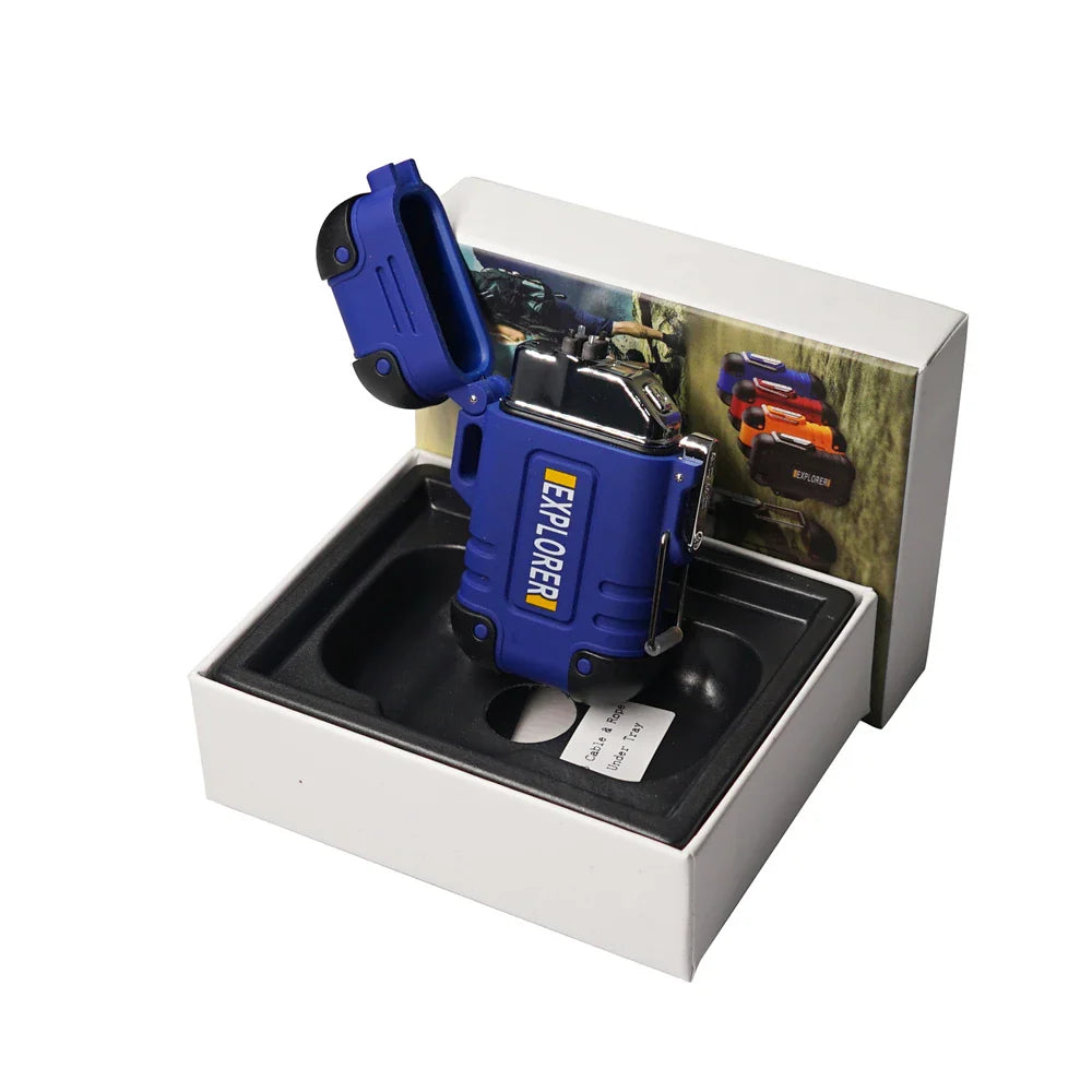 Portable Outdoor Waterproof Dual Arc USB Charging Lighter