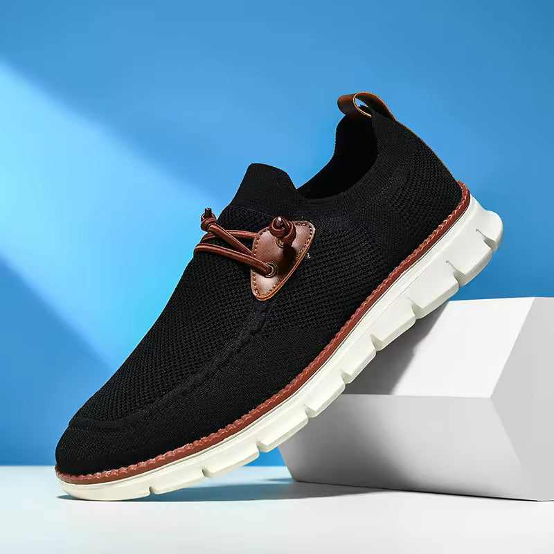 Optimized Product Title Men's Breathable Mesh Sneakers - Lightweight Casual Walking Shoes for Men with Anti-Slip MD Sole and Textile Upper - Spring Autumn Comfort