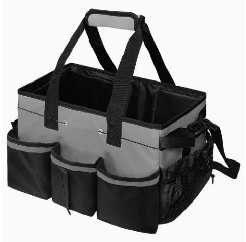 1pcs Multipurpose Cleaning Tool Organizer Bag Portable Crossbody Design Durable Oxford Fabric Storage Pouch for Home Car Travel
