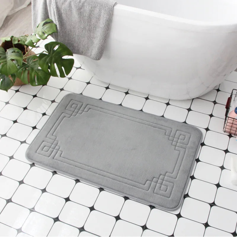 Geometric Embossed Non-Slip Bath Mat