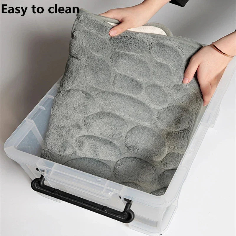 Geometric Embossed Non-Slip Bath Mat