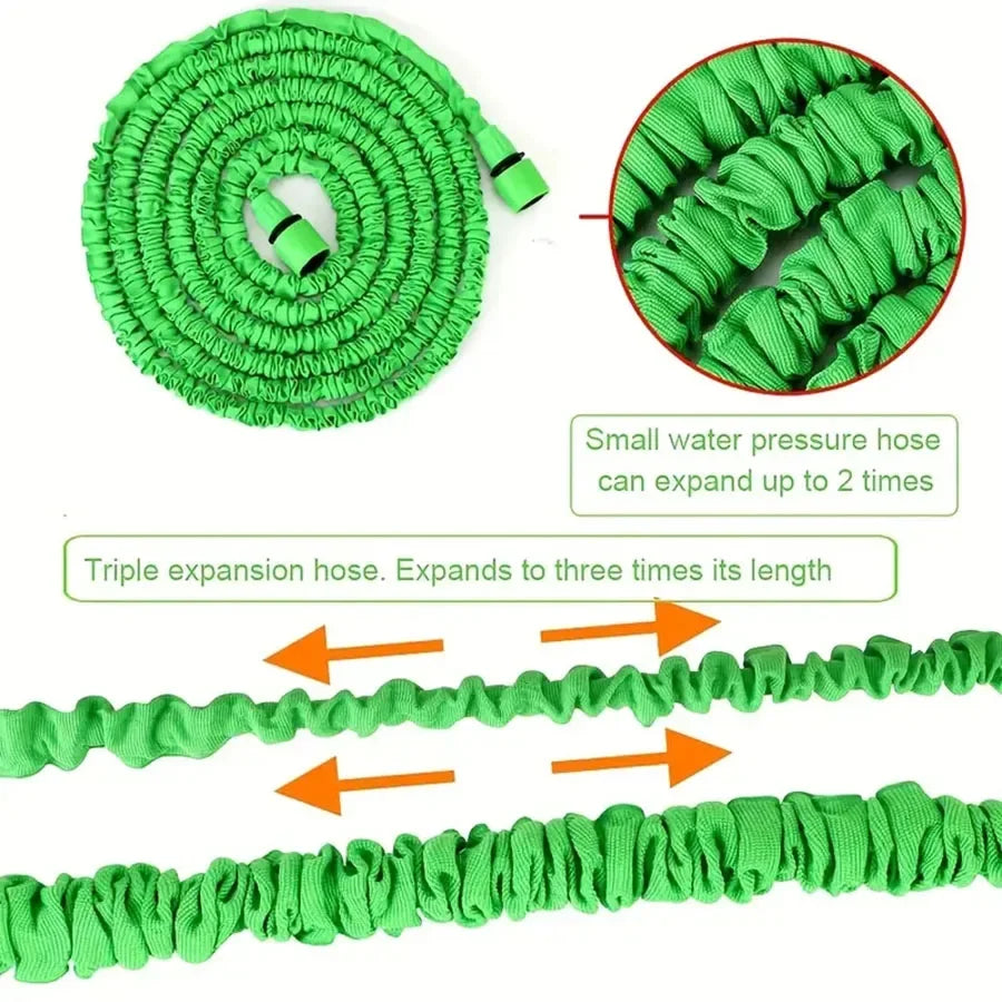 25FT-200FT Expandable Magic Hose 7 Water Spraying Functions, Durable Materials Home Garden Watering Tools Lightweight Design