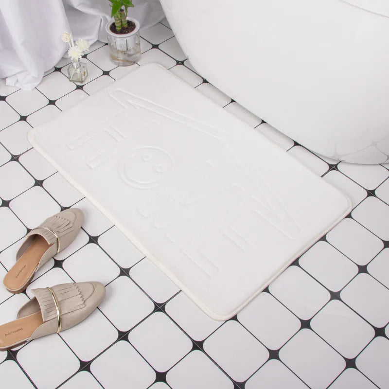 Geometric Embossed Non-Slip Bath Mat