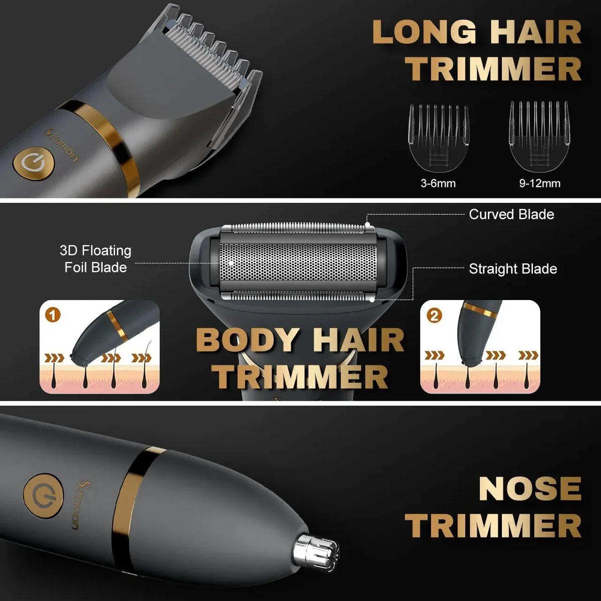 Rechargeable Men's Body Hair Trimmer – Cordless Groin and Body Groomer
