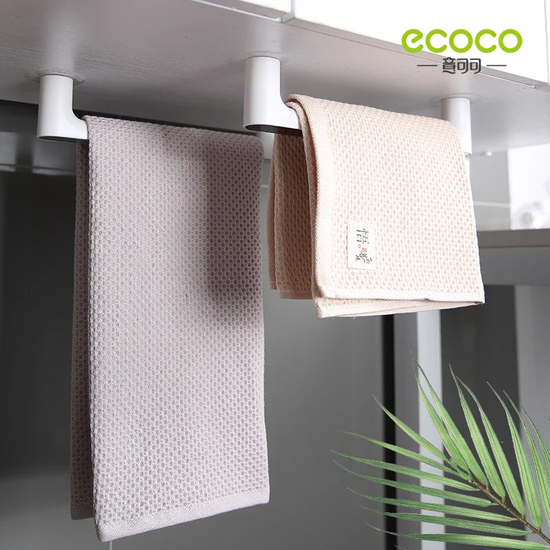 Wall-Mounted Towel Rack Organiser with Punch-Free Installation