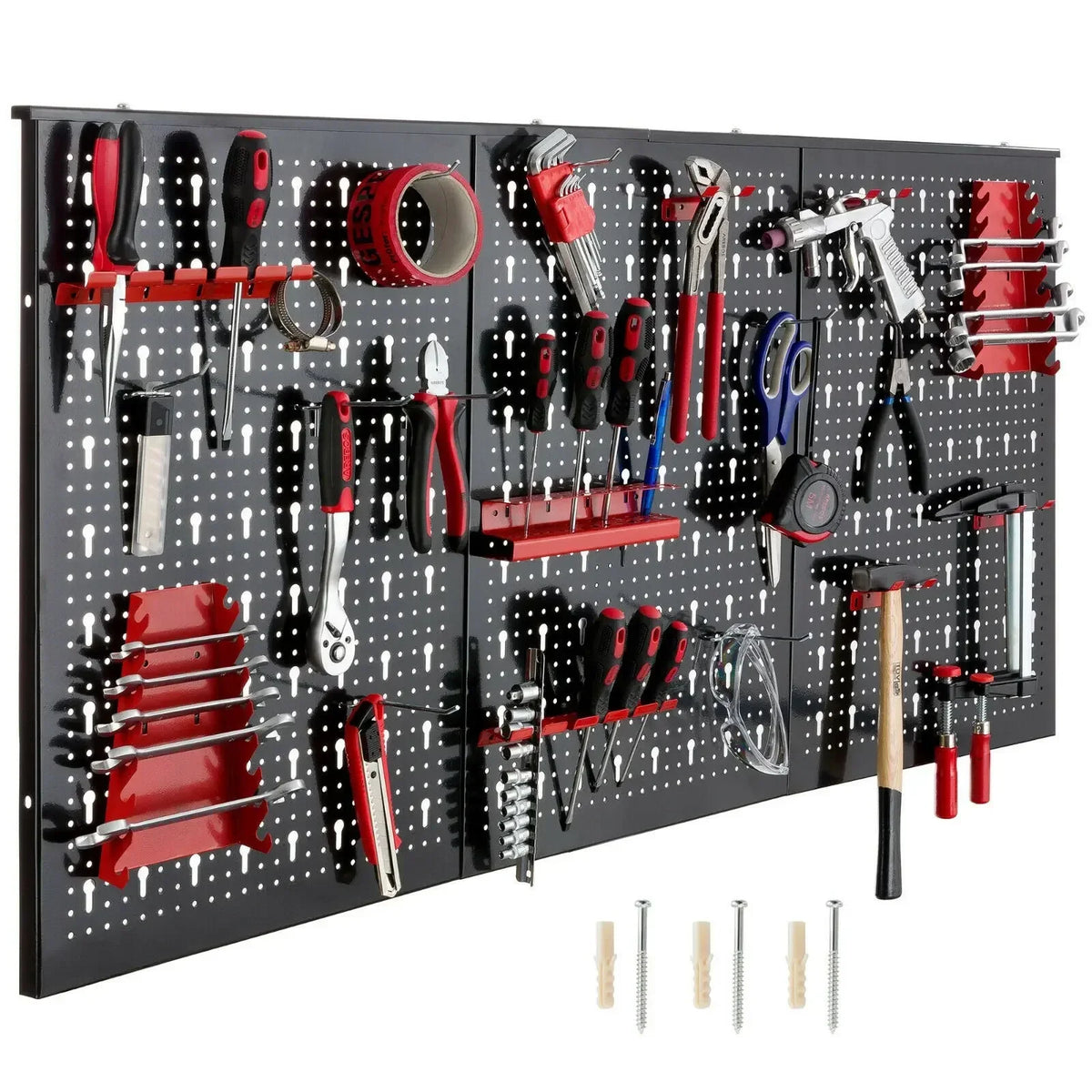 Metal Pegboard Wall Organiser with Hooks
