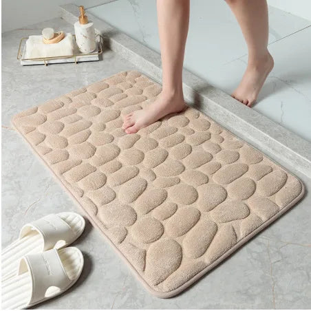 Geometric Embossed Non-Slip Bath Mat