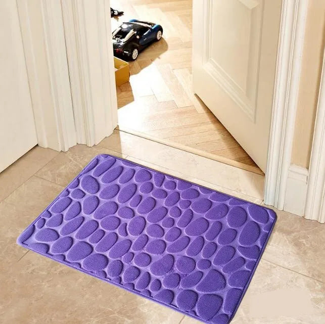 Geometric Embossed Non-Slip Bath Mat