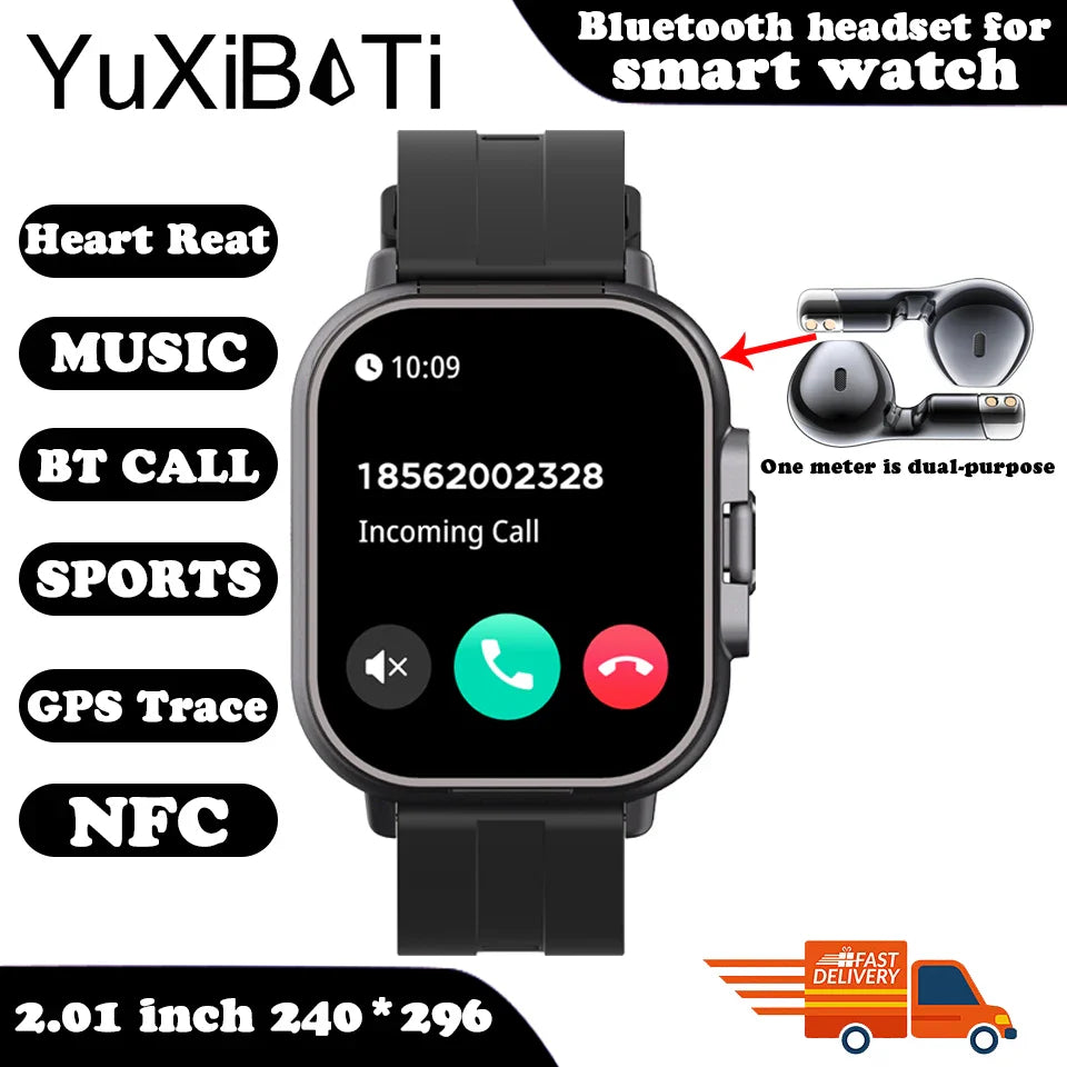 Next-Gen Smartwatch with Built-In Earphones – Call, Track, Play, Monitor in One