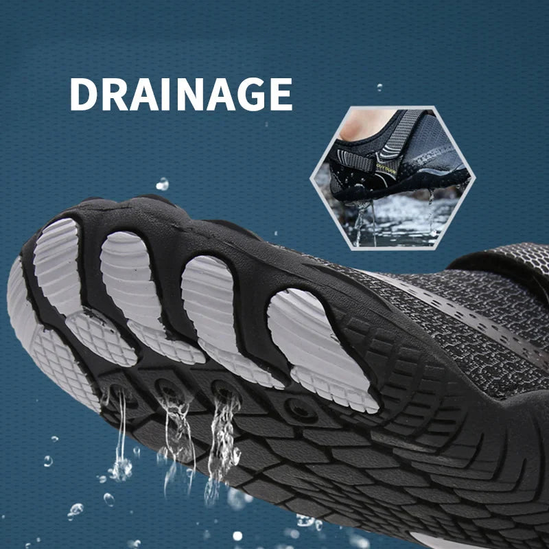 Quick-Drying Fitness Water Shoes for Men and Women- Wading Sneakers with Drainage ,Barefoot Beach Aqua Shoes Ideal for Sea Diving Swimming and Climbing