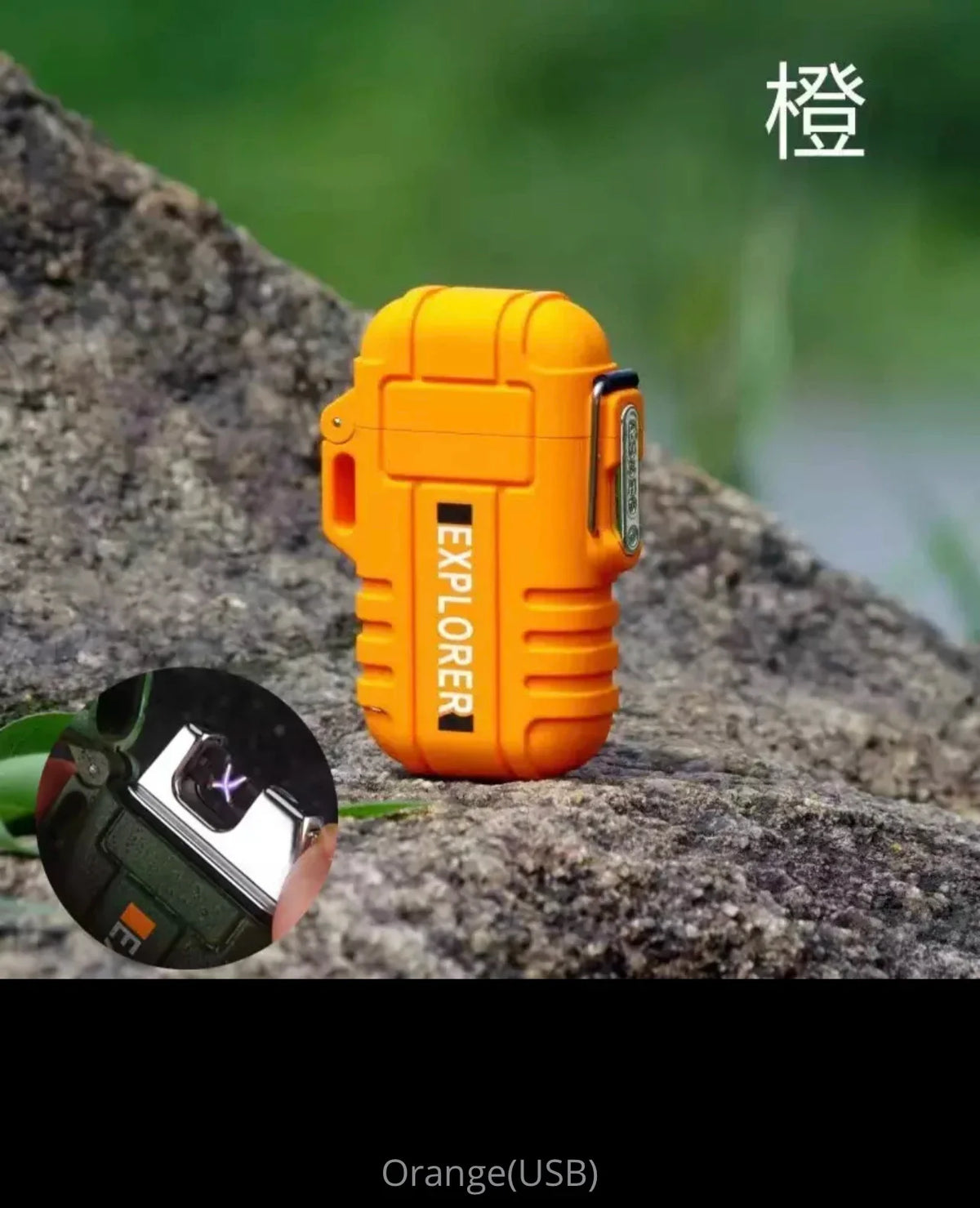 Portable Outdoor Waterproof Dual Arc USB Charging Lighter
