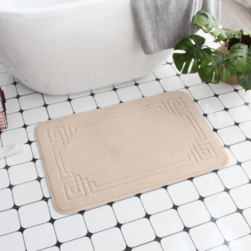 Geometric Embossed Non-Slip Bath Mat