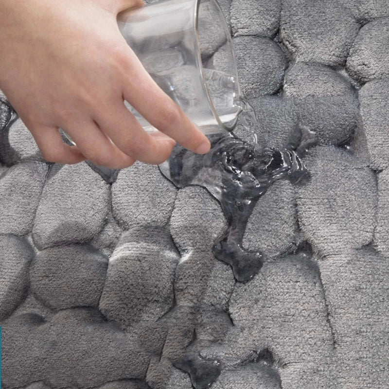 Geometric Embossed Non-Slip Bath Mat