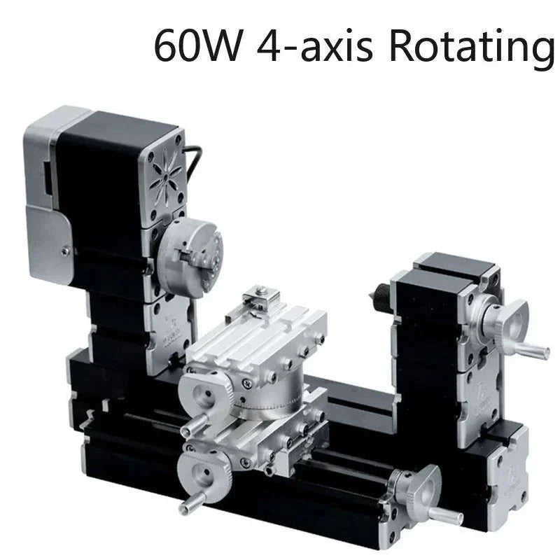 High Power 4-axis Mini Metal Lathe 12000rpm/60W
