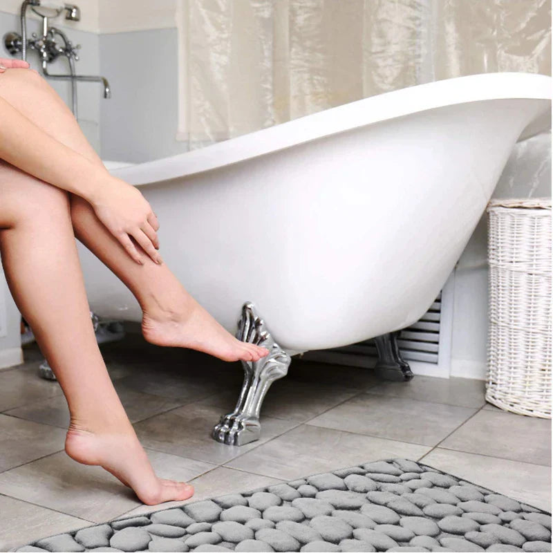 Geometric Embossed Non-Slip Bath Mat