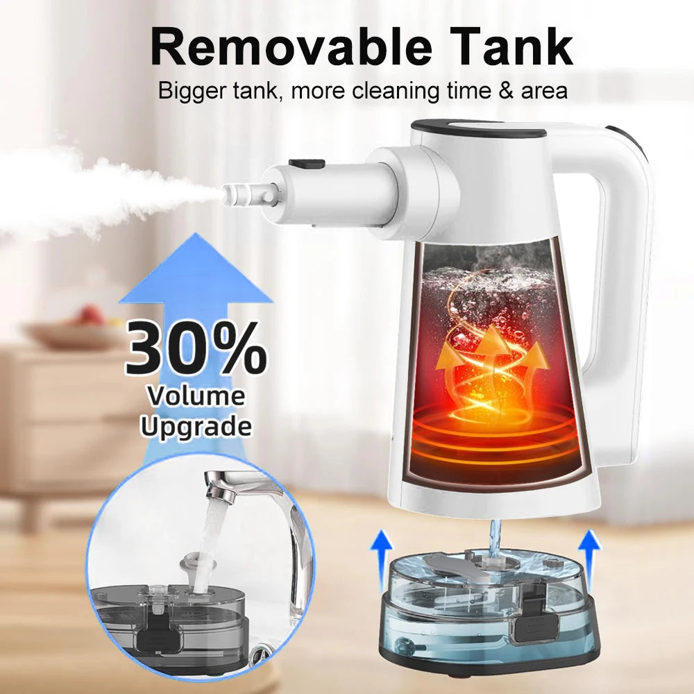 Multipurpose High Pressure Steam Cleaner and Mop - Portable Handheld Deep Cleaning System for Tile Grout Floors Appliances and Car - Unisex