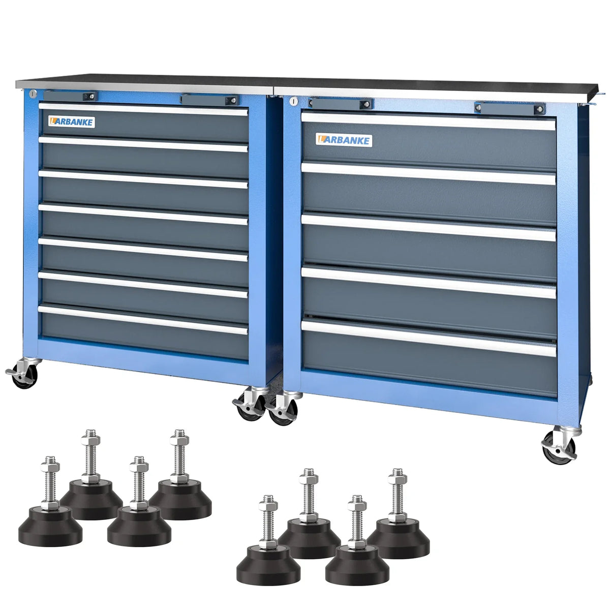 Tool Cabinet with 7-Drawer and 5-Drawer Tool Chests