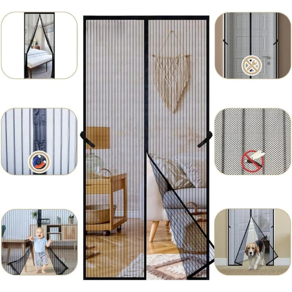 BUGBLOCK – Magnetic Hands-Free Door Mesh Curtain