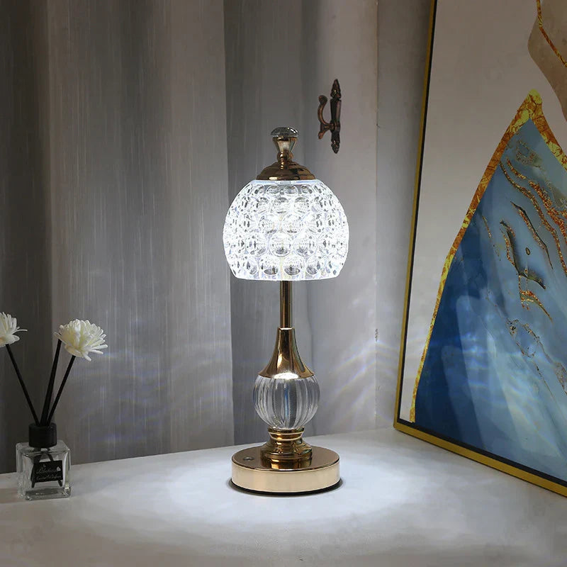 Gold Glass Table Lamp