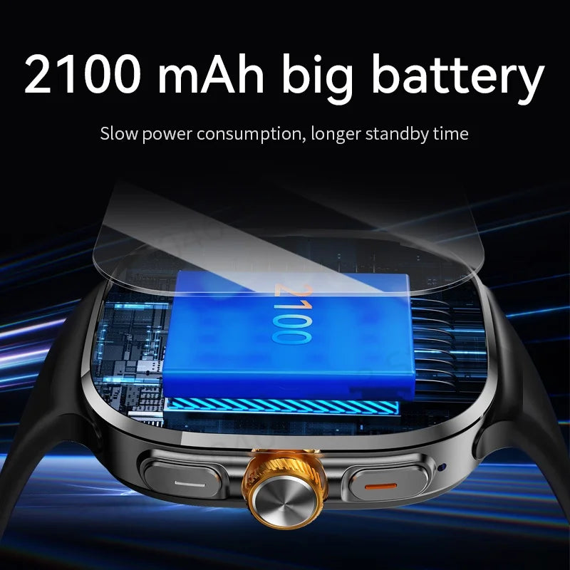 M99 5G Smartwatch with 2.4 Inch AMOLED Screen and 900W Rotating Camera - WiFi GPS Navigation Watch with Heart Rate Monitor for Men and Women