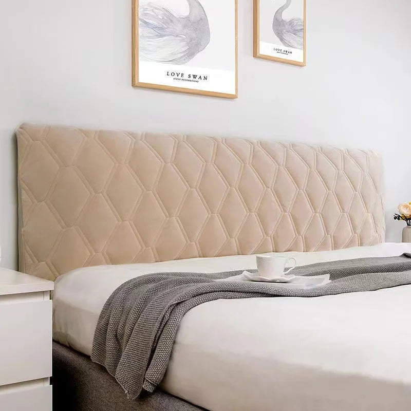 Winnie Ultra-Soft Quilted Velvet Headboard Cover – Luxurious Bed Back Protector
