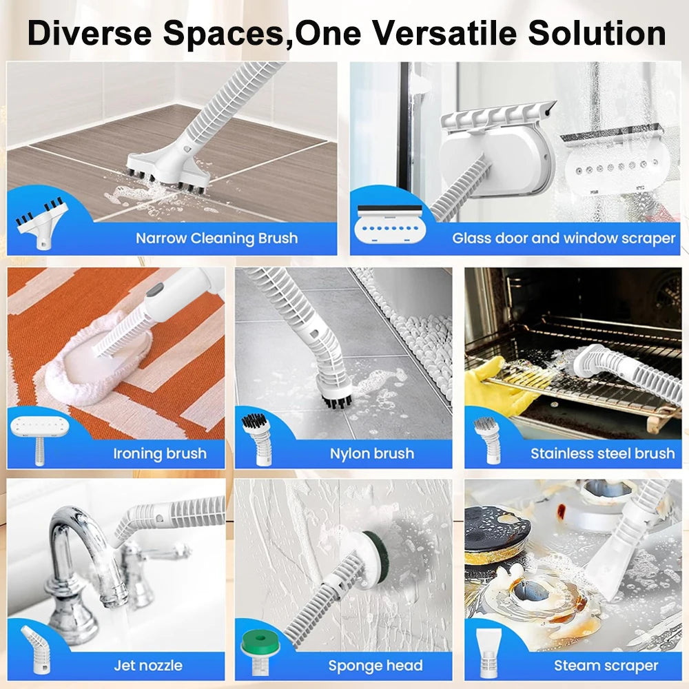 Multipurpose High Pressure Steam Cleaner and Mop - Portable Handheld Deep Cleaning System for Tile Grout Floors Appliances and Car - Unisex