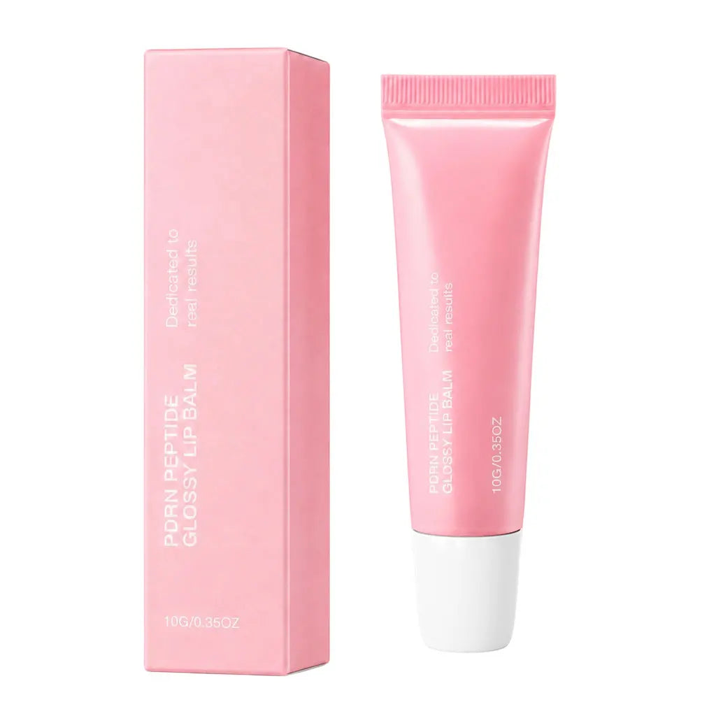 PDRN Peptide Glossy Lip Balm 10g – Hydrating Pink-Tinted Lip Cream for Dry Lips
