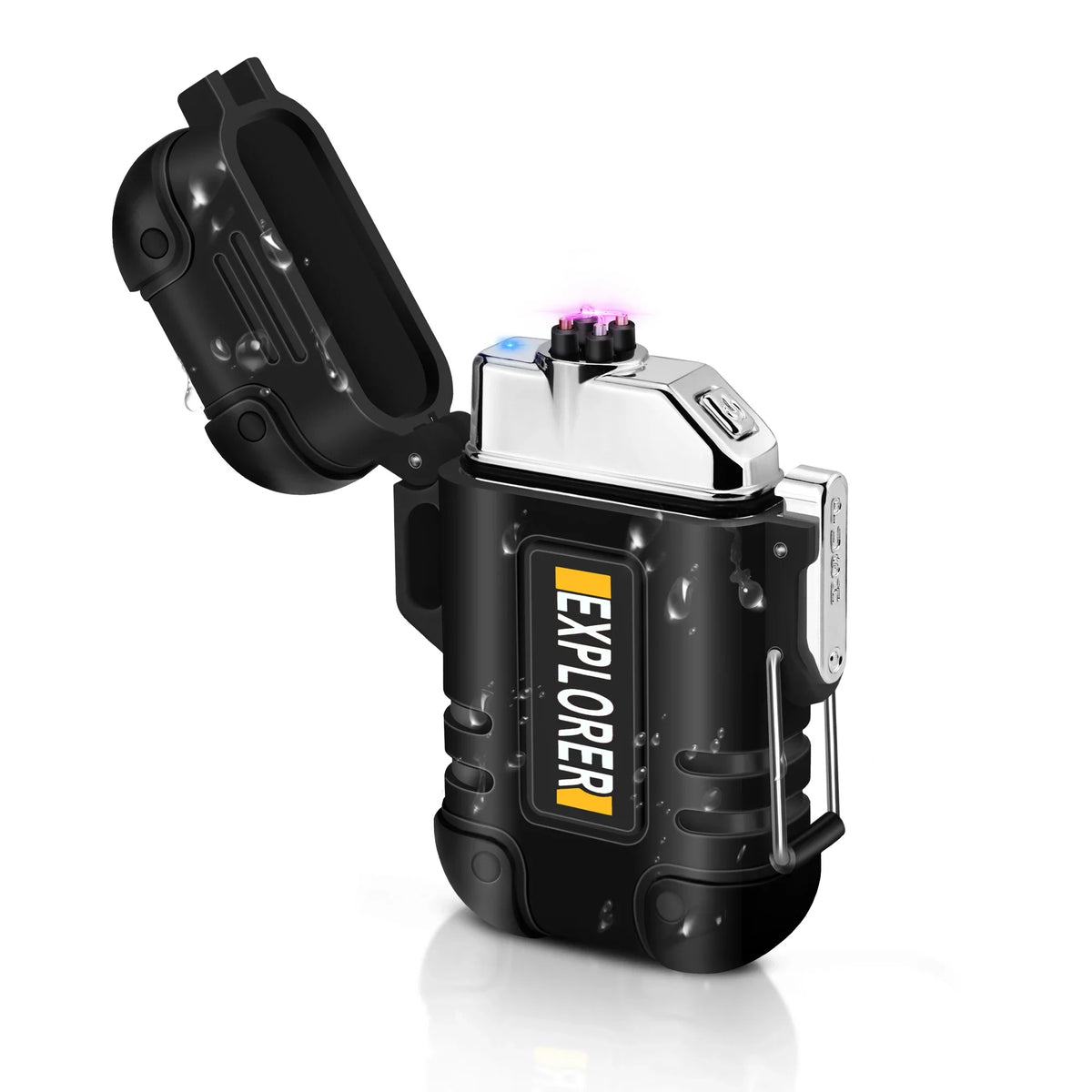 Portable Outdoor Waterproof Dual Arc USB Charging Lighter