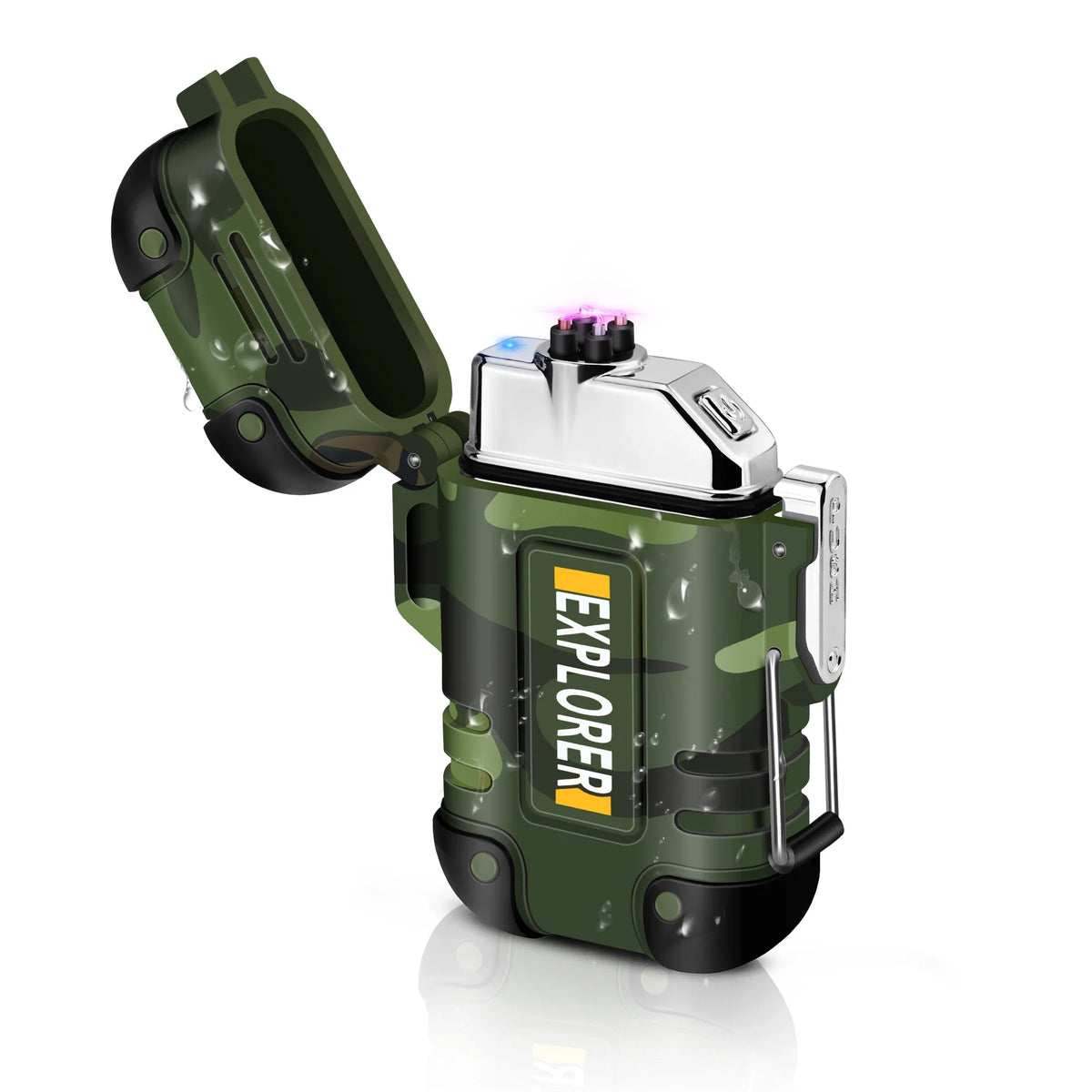 Portable Outdoor Waterproof Dual Arc USB Charging Lighter
