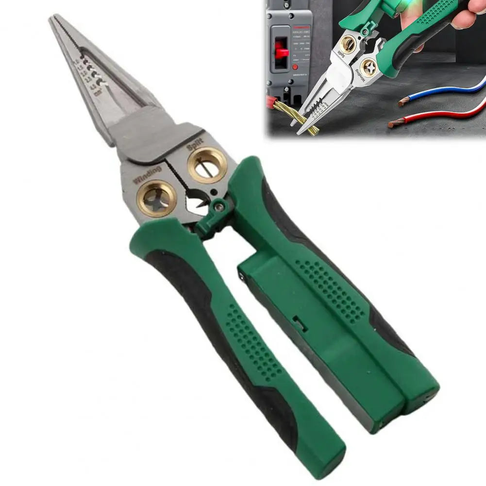 8-in-1 High-Precision Wire Stripper with Voltage Tester – Multi-Function Electric Wire Cutter