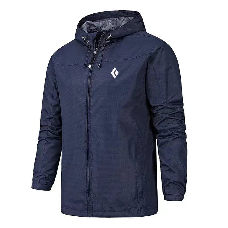 Men’s Waterproof Windproof Hooded Jacket – Lightweight Outdoor Raincoat for Hiking, Camping & Sports – Breathable Windbreaker S–5XL