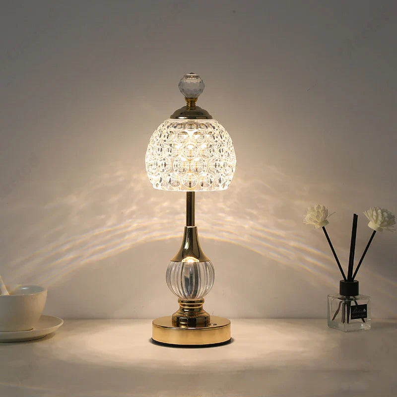 Gold Glass Table Lamp