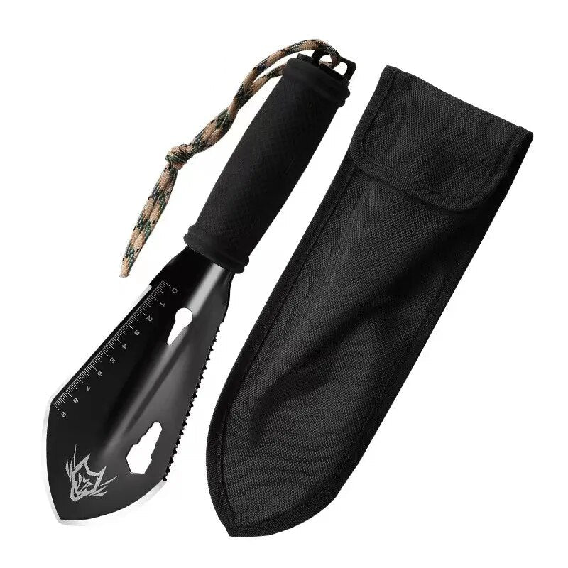 Versatile Stainless Steel Outdoor Camping/Garden Shovel Set with Hex Wrench, Ruler, and Knife - Enhance Your Outdoor Experience